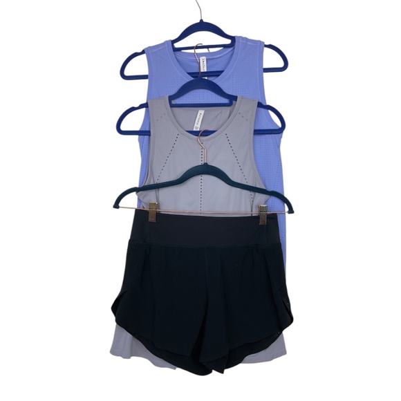 ATHLETA Run With It Shorts + Tanks Lot - Picture 1 of 16